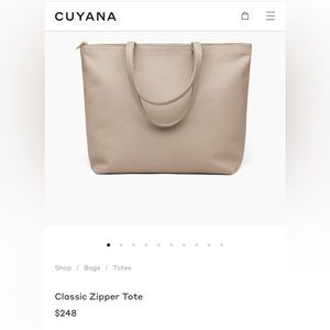 Cuyana Classic Zipper Tote - Stone Pebbled Leather